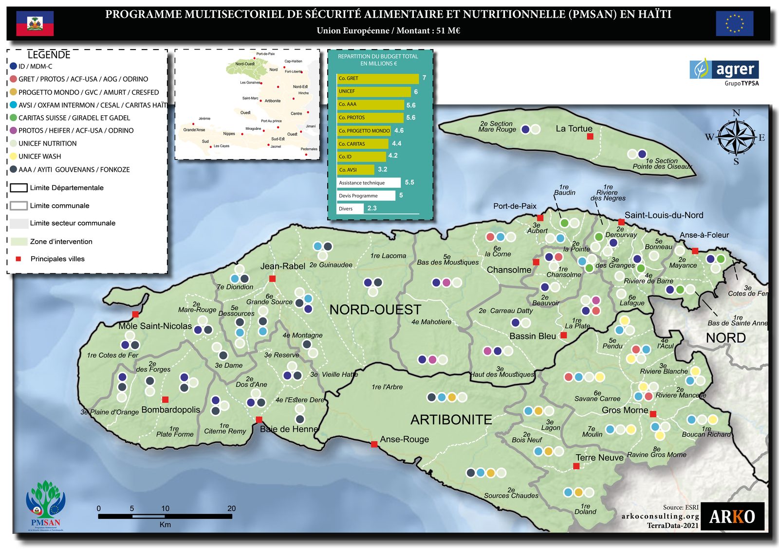 Carte de localisation PMSAN