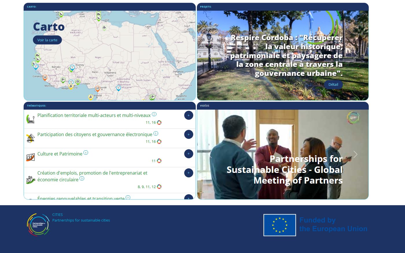 P4SC cartographie partenariats villes durables